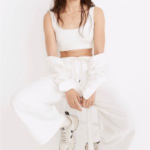 Madewell MWL Sweatshirt Bralette White